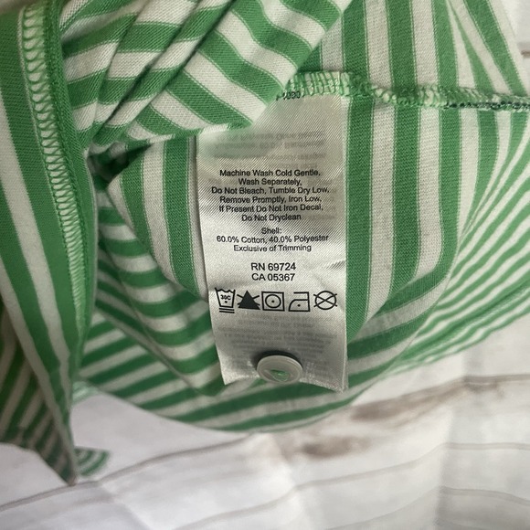 Colombia PFG Men's Polo Shirt Green‎ and White Striped Size Medium - Picture 5 of 6